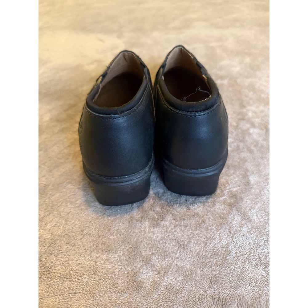 Ariat Safety Clog Womens 8B Black Leather Steel Toe Slip Resistant Work Shoes - Picture 4 of 7